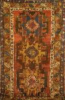 Leshgi, Kaukasus, um 1910, Wolle auf Wolle, ca. 225 x 135 cm, SchÄtzwert: 4800.- EURO, EHZ: 3-4, fachkundig restauriert