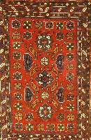 Shirwan, Russland, ca. 60 Jahre, Wolle auf Wolle, ca. 185 x 124 cm, Schätzwert: 2800.- EURO, EHZ: 2, restauriert