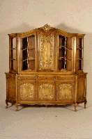 Vitrinenschrank, deutsch/Bremen, Warrings, Modell BrÜssel, rÜckseitig mit Klebeetikett, komplett auf Rahmen gearbeitet, beste QualtiÄt und ...