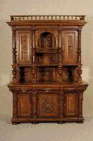 Vielzweckschrank, deutsch, um 1890, GrÜnderzeit, Korpus Weichholz/Hartholz, VerstÄrkungen Eiche massiv, 3-fache Großeinteilung, in sich ...