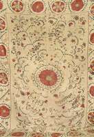 Susani, Persien, um 1900, Seide auf Baumwolle, ca. 213 x 154 cm, SchÄtzwert: 1800.- EURO, EHZ: 3. Aufwendige Handarbeit.