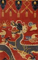 Drachen SÄulenteppich, China, um 1930, Wolle auf Baumwolle, ca. 248 x 90 cm, SchÄtzwert: 3700.- EURO, EHZ: 2-3, raritÄt,