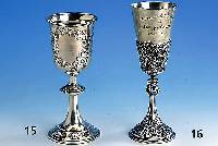 Pokalbecher, 800er Silber, Schweiz um 1900/02, reiche florale Verzierung in zeittyp. Manier, Inschrift v. Mai 1906, ca. 485 g, Boden gefÜllt, ...