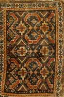 Chamseh Taschenfront, Persien, um 1880, Wolle auf Wolle, ca. 69 x 47 cm, Schätzwert: 650.- EURO, EHZ: 5