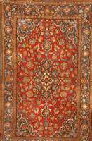 Keschan, Persien, ca. 40 Jahre, Wolle auf Baumwolle, ca. 205 x 128 cm, SchÄtzwert: 950.- EURO, EHZ: 3, eine Seite leicht beschÄdigt.
