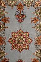 Esfahan fein, Persien, ca. 30 Jahre, Korkwolle auf Seide, ca. 123 x 66 cm, SchÄtzwert: 1100.- EURO, ca. 900.000 Kn/qm, EHZ: 2, (abrasch)
