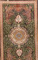 Esfahan fein, Persien, 10 Jahre, Korkwolle mit und auf Seide, ca. 125 x 70 cm, Ehz: 1 SchÄtzwert: 1050.- EURO, ca. 1,0 Mio. Kn/qm. S eltener ...