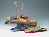 Modell des Segelschiffs "New York", neuzeitlich, Metall, bunt bemalt, l. bespielt, H. ca. 39 cm, L. ca. 60 cm, mit StÄnder