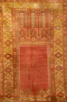 Ladik, sog. Tulpenladik, Türkei, 19.Jhd ant ik, Wolle auf Wolle, ca. 233 x 136 cm, SW: 340 0,- EUR. Ehz: 4. Naturfarben, dieses frühe St? ck ...
