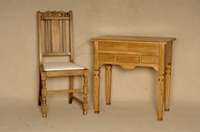 Stuhlpaar, Frankreich/Belgien, um 1900, Eiche massiv, Drechselarbeit, Barockstil, mit Jugendstileinfluß, teilabgelaugt, sollte neu verleimt ...