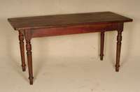 Klostertisch, England, um 1890, massives Hartholz, dunkel gewachst, sehr schÖne Patina, restaurierter wohnfertiger Zustand, ca. 74x149 x65 cm