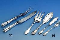 Fisch-Besteck, Frankreich Paris um 1900, 950er Silber, 855 g, Bes.-Monogr. Meistermarke Coignet, Nachfolger von Plasait, sehr bekannter ...