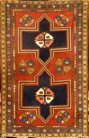 Kazak Antik, SÜdrußland Zentralkaukasus, re ine Pflanzenfarben, 19.Jahrhundert (um 1890/19 00), gute alte Wolle geknÜpft auf Wolle, ca. 1 84 x ...