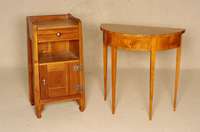 NachtschrÄnkchen, deutsch, um 1910, Jugendstil, Entwurf wohl Riemerschmidt, Weichholz massiv, BeschlÄge original, Gebrauchsspuren, schÖnes ...