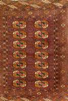 Tekke Buchara fein, Turkmenistan, um 1920, Wolle auf Wolle, ca. 110 x 88 cm, SchÄtzwert: 1200.- EURO, EHZ: 2. Ordentliche KnÜpfarbeit i n feiner ...