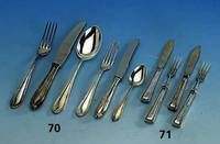 Obstbesteck fÜr 18 Personen, 800er Silber, um 1900, Gebr.-Teile Metall, Griffe gefÜllt