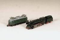 Lok mit Tender, MÄrklin, 50er/60er Jahre, Spur HO, Metall, Nr. GN 800, Betr.-Nr. 44690, lt. Einl. funktionsfÄhig, l. bespielt, im orig. Karton, ...