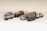 Konvolut GÜterwagen, MÄrklin, 50er/60er Jahre, Spur HO, Niederbordwagen 4503, offener GÜterwagen 3111, GÜterzug GepÄckwagen 3101, ...