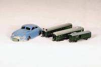 Blechmodell, Marke Gescha, 1950/52, handlackiert, Porsche, altersbed. bespielt, sonst guter Zustand