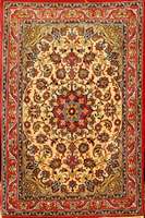 Esfahan fein, Persien, ca. 10 Jahre, Korkwo lle mit und auf Seide, ca. 107 x 72 cm, SchÄtzwert: 1050.- EURO, ca. 1,0 Mio. Kn/qm. E hz: 2, Guter ...