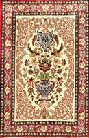Esfahan fein, Persien, ca. 10 Jahre, Korkwo lle mit und auf Seide, ca. 105 x 70 cm, Schätzwert: 980.- EURO, ca. 1,0 Mio. Kn/qm. Eh z: 1 (sehr guter ...