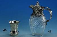ZiervÄschen aus Adelsbesitz, Wien um 1850, Meistermarke SH - ungedeutet, 13-lÖtig, fein graviert, zeittp., Gebr.-Sp., H. ca. 7 cm