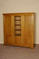 Mehrzweckschrank, deutsch, um 1910, Korpus Weichholz, Eiche massiv bzw. Eichefurnier, 3-tÜrig, MitteltÜr z.T. verglast, geeignet als BÜcher- ...