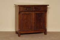 Halbschrank, deutsch, um 1880/90, GrÜnderzeit, Korpus Weichholz, Wurzelfurnier z.T. gespiegelt, auf Rahmen gearbeitet, aufgesetzte Leisten, ...