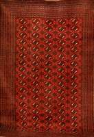 Afghane, ca. 40 Jahre, Wolle auf Baumwolle, ca. 313 x 217 cm, Schätzwert: 1900.- EURO, EHZ: 3. G?l Musterung auf edel roten Fond. Dek orativ.