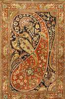 Sarogh, Indien, ca. 20 Jahre, Wolle auf Baumwolle, ca. 152 x 99 cm, Schätzwert: 750.- EURO, EHZ: 2. Grosses Boteh Muster im Fond.