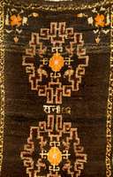 Tibet Alt, ca. 1920 Jahre, Wolle auf Baumwolle, ca. 140 x 75 cm, Schätzwert: 590.- EURO, EHZ: 3-4