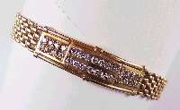 Armband mit Brillanten, GG 900/000, (gest. 22), 30 Brill. zus. ca. 1.40 ct Weiß- l. get. Weiß/vs-si, total ca. 30.4 g, wohl umgearbeitetes ...