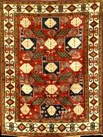 Swasteka Kazak, Südrussland Zentralkaukasus, 19. Jahrhundert antik, feine glanzreiche Wolle auf Wolle, ca. 197 x 152 cm, Naturfarben. Ehz: ...