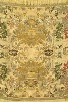 Japan gewebte Decke, um 1925, reine Naturseide, ca. 86 x 80 cm, Schätzwert: 1200.- EURO, EHZ: 2