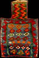 Gabbeh Salztasche, Persien, um 1920, Wolle auf Wolle, ca. 52 x 36 cm, SchÄtzwert: 1200.- EURO, EHZ: 2, sehr Selten.