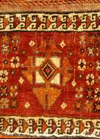 Ghaschgai Tasche, Persien, um 1900, Wolle auf Wolle, ca. 35 x 29 cm, SchÄtzwert: 1100.- EURO, EHZ: 2, antik, altersbedingt guter Zusta nd.