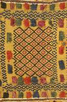 Taschenfront Kazeron, Persien, um 1910, Wolle auf Wolle, ca. 60 x 47 cm, Schätzwert: 800.- EURO, EHZ: 3