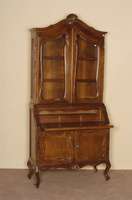 AufsatzsekretÄr, Frankreich, um 1965, Barockstil, Korpus Obstholz, Farbton Nußbaum, schÖnes StilmÖbel, Gebrauchsspuren, ca. 211x98x40(60) cm