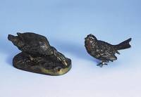 Skulptur in Form einer Gans, Eisenguß, um 1900, vollplastisch, z.T. farbig sparsam dekoriert, als Briefbeschwerer verwendbar, L. ca. 9 cm