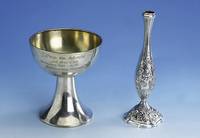 Silbervase, BÖhm SchwÄbisch GmÜnd, 60er Jahre, 925er Silber, H. ca. 22.5 cm, Fuß gefÜllt