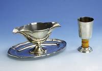 Sauciere, Spanien nach 1956, 800er Silber, Barockstil, hervorragende Verarbeitung, Mei- stermarke unged., wohl fÜr den franz. Markt hergestellt, ...