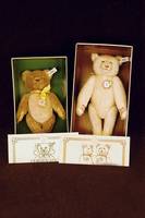 Steiff-Teddy, 1991, Replika von 1955, Mohair , mit Knopf, Fahne und Brustschild, limitierte Auflage von 4000 StÜck, hier Nr. 1510, unbespielt, im ...