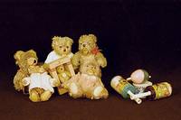 Konvolut Steiff-Teddys, wohl 70er/80er Jahre , insgesamt 5 x Zotty, MohairplÜsch, alle ohne Knopf und Fahne, dazu ein Miniatur BÄr, Club Edition ...