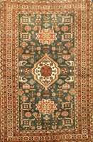 Schirwan, Rußland, ca. 50 Jahre, Wolle auf Baumwolle, ca. 206 x 136 cm, SchÄtzwert: 950.- EURO, EHZ: 3. Seltener grÜner Ton im Fond.