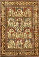 Esfahan Antik, Zentralpersien, 19. Jahrhund ert antik, feine Wolle auf Baumwolle, feine Kn Üpfung, ca. 195 x 137 cm, SchÄtzwert: 3500,- E URO, ...