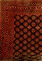 Salor, Turkmenistan, um 1930, Wolle auf Wolle, ca. 380 x 308 cm, Schätzwert: 4500.- EURO, EHZ: 2-3. Seltener Schwarzer Grundton. F este Knüpfung ...