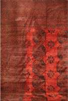 Afghane, um 1930, Wolle auf Wolle, ca. 493 x 375 cm, SchÄtzwert: 3800.- EURO, EHZ: 2-3. S chÖner roter Grundton in GÖl-Musterung.