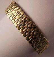Uhrenarmband, GG 585/000, elastisch, Stegbreite 15 mm, L. variabel