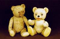 Hermann-Teddy, 50er Jahre, Mohair, bespielt, schÖner Ausdruck, mit typischem Buckel, H. ca. 42 cm