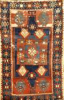 Kazak, Kaukasus, um 1890, Wolle auf Wolle, ca. 190 x 120 cm, SchÄtzwert: 1400.- EURO, EHZ: 4-5. Seltener Kaukase aus der Zeit. Antik